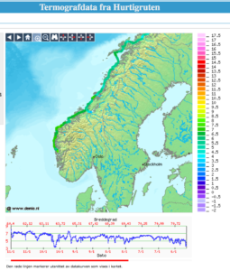 Termografdata fra Hurtigruta